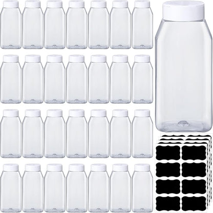 Mifoci 28 Pack 16 oz Plastic Spice Jars by Mifoci