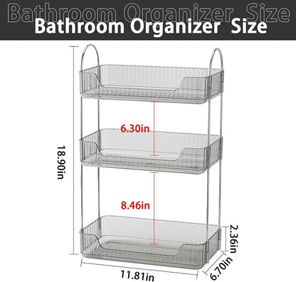 shuang qing 3 Tier Bathroom Counter Organizer Countertop Storage, Cosmetics - Image 3