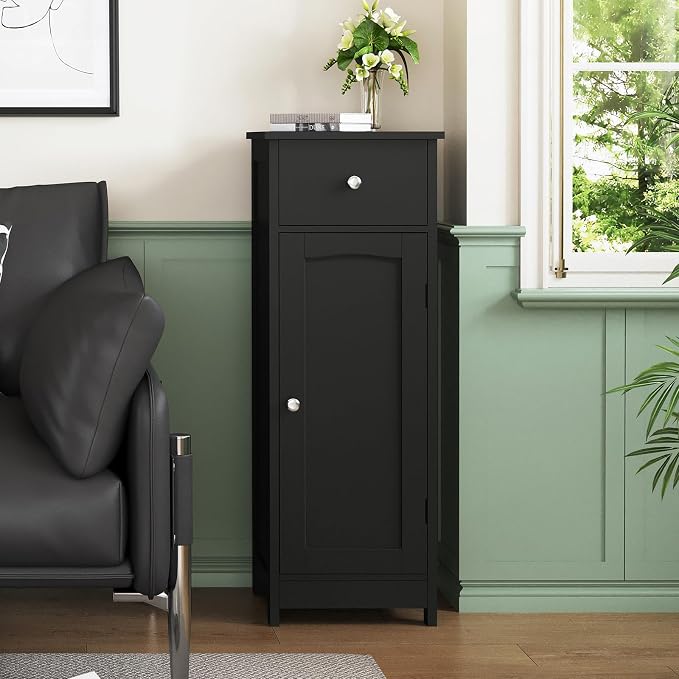 Iwell Bathroom Storage Cabinet, Small Bathroom Floor Cabinet - Image 6