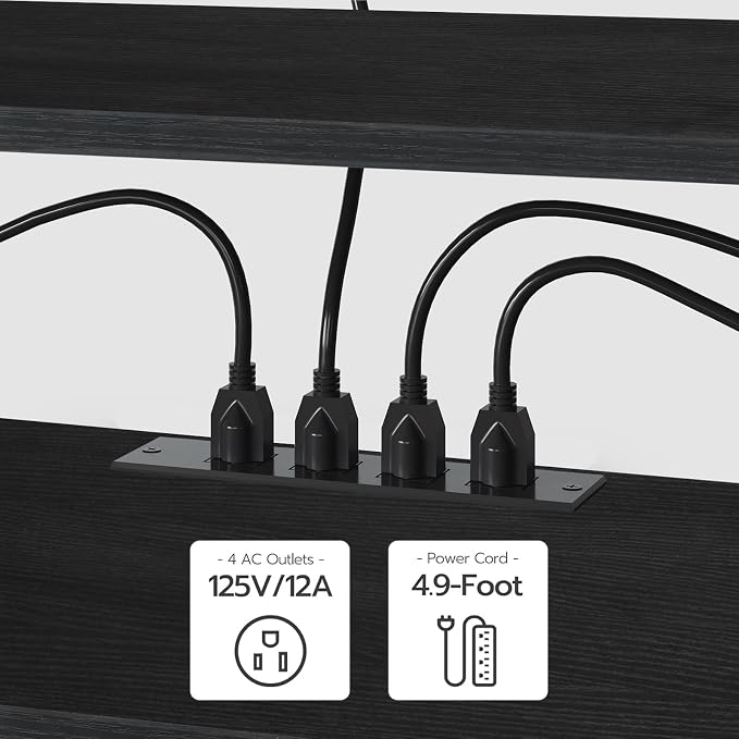 HOOBRO TV Stand with Power Outlets to 75 Inches, TV Console Table with Open - Image 6