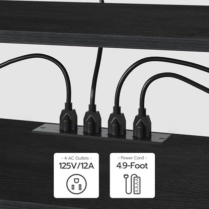 HOOBRO TV Stand with Power Outlets to 75 Inches, TV Console Table with Open - Image 6