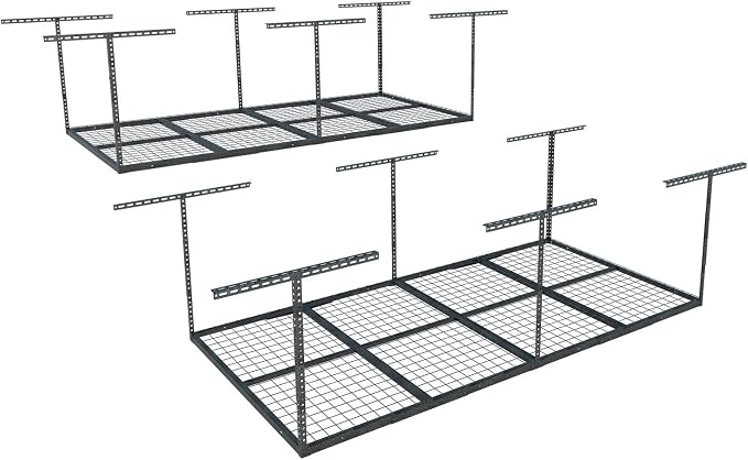 FLEXIMOUNTS 4x8 Overhead Garage Storage Rack, Adjustable Organization System by FLEXIMOUNTS