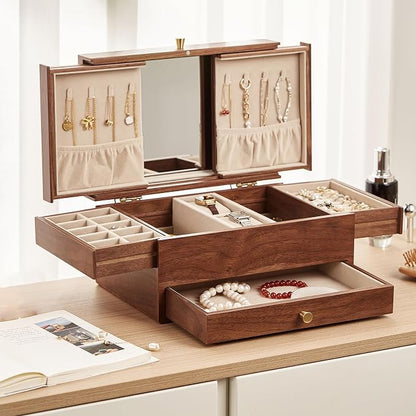 CHOSIN Black Walnut Wooden Jewelry Box by CHOSIN