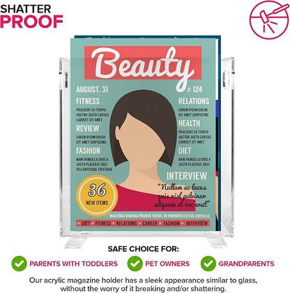 Stock Your Home Acrylic Magazine Holder - Image 4