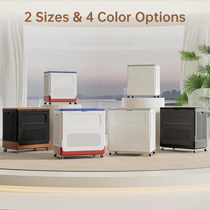 HAIXIN Large Storage Bin with Lid - 130QT Flip-top Storage Container with - Image 6