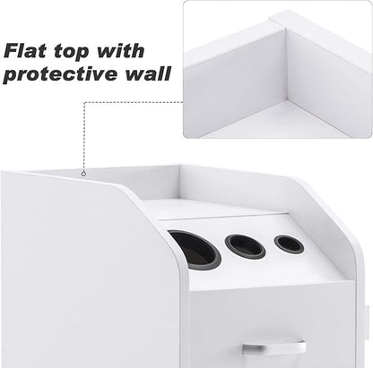 BarberPub Beauty Salon Trolley Storage Cart Hair Dryer Holder Stylist Equipment - Image 2