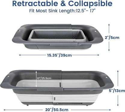 ROTTOGOON Collapsible Colander Strainer, Expandable Over the Sink Colander - Image 2