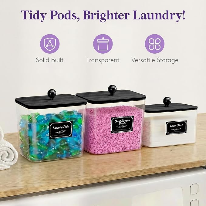 Lifewit 3 Pcs Laundry Pods Container - Image 8