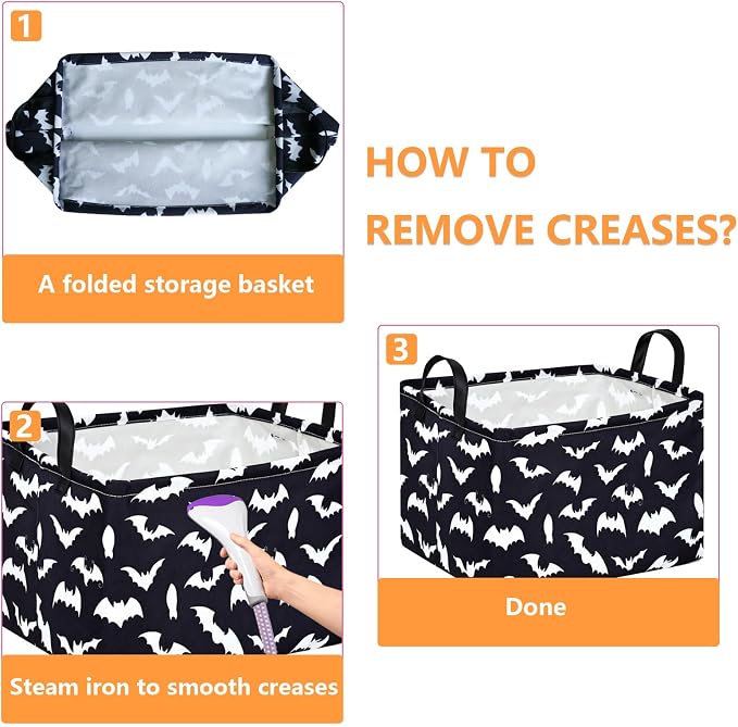 MAIZMZ Halloween Storage Basket Pumpkin Ghost Gift Basket - Image 6