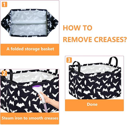 MAIZMZ Halloween Storage Basket Pumpkin Ghost Gift Basket - Image 6
