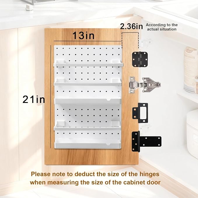 20x13x4.7-Inch Inside Cabinet Door Organizer, Adhesive Shelf, No Drilling - Image 3