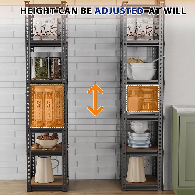 Karl home 6-Tier Metal Shelving Unit, Heavy Duty Shelf Organizer & Storage Rack - Image 7
