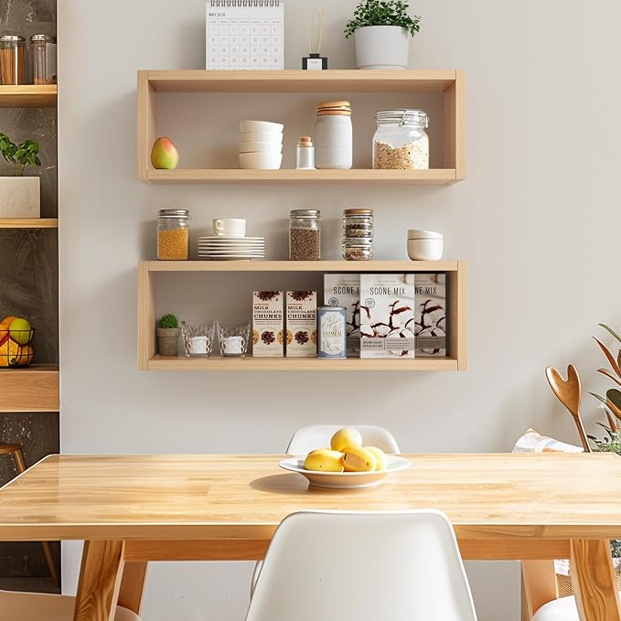 24in Floating Cube Shelves Set of 2, Display Shelves Wall Mount, Decorative - Image 8