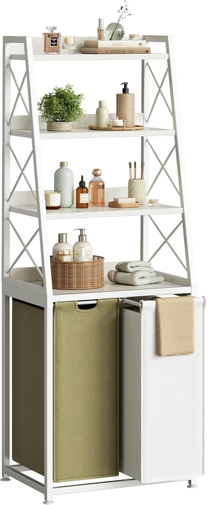 Herture Laundry Basket, 2 Section Laundry Hamper by Herture