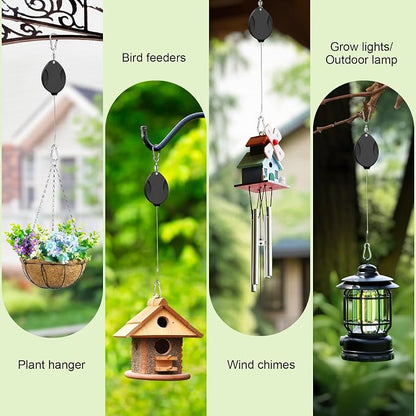 2Pcs Retractable Plant Hanger, Heavy Duty, Quick Auto Lock, Adjustable Hook - Image 5