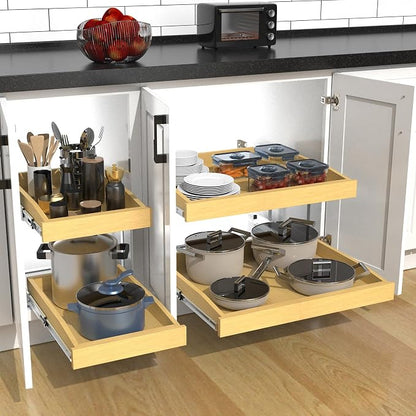 2 Tier Pull Out Cabinet Organizer - Image 6