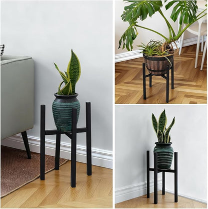 Adjustable Metal Plant Stand Indoor, Fits 9-15 Inch Pots, Mid Century Modern - Image 7