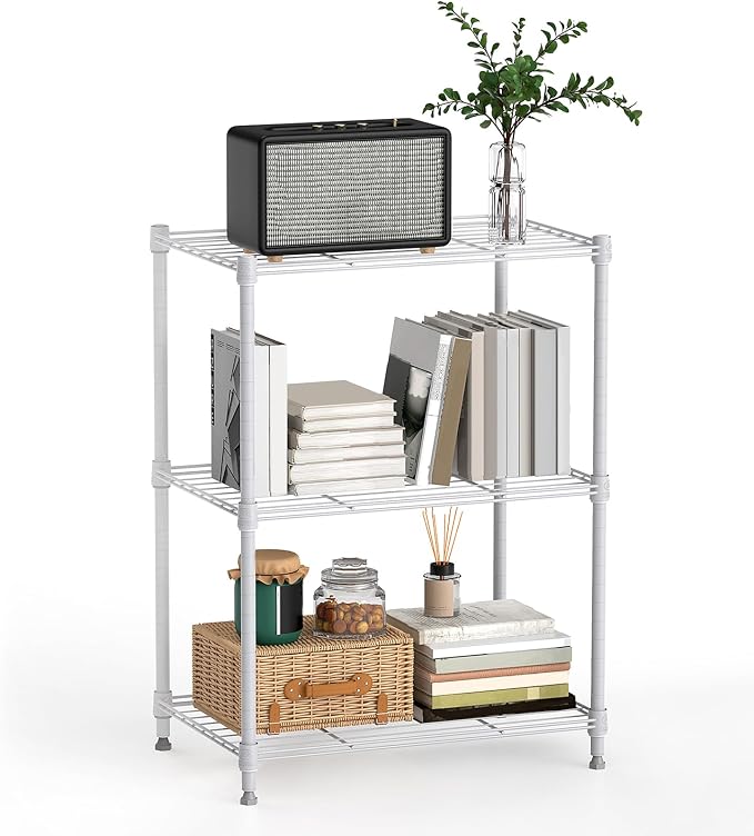 450 lbs Wire Storage Shelving 3-Tier Utility Shelving Unit Steel Organizer Wire - Image 8