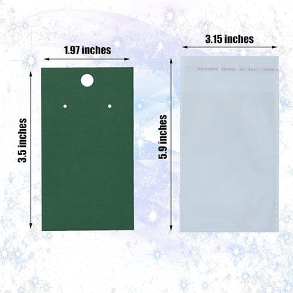 Twavang Earring Card Holder Set, 100 Pairs Clear Earring Backs - Image 2
