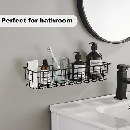 Spice Rack Organizer Wall Mount, 2 Pack Black Seasoning Rack Wire Storage - Image 8
