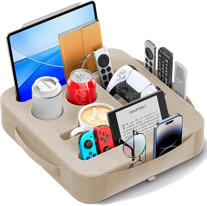 Couch Cup Holder Tray, Couch Caddy by Unknown