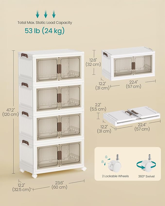 SONGMICS 58QT Plastic Storage Bins - Image 6