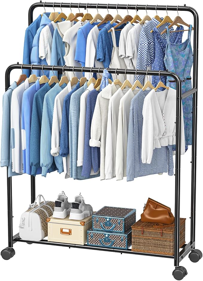 Simple Trending Clothing Clothes Rack Double Rods by SimpleTrending