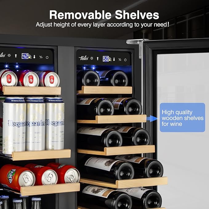 Wine and Beverage Refrigerator Upgraded, 24 Inch Beverage Refrigerator Cooler - Image 4