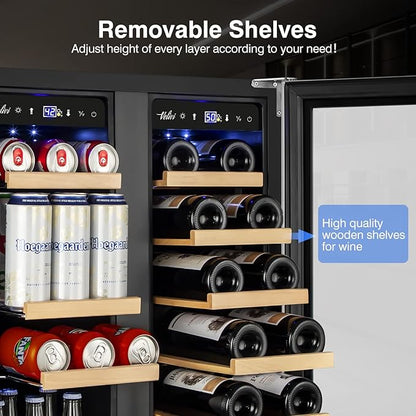 Wine and Beverage Refrigerator Upgraded, 24 Inch Beverage Refrigerator Cooler - Image 4