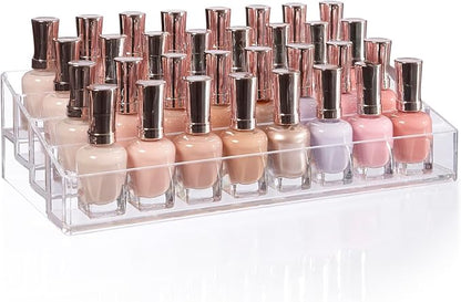 STORi Multi-Level Nail Polish Bottle Holder | Clear Plastic Organizer Rack by STORi