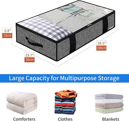 Onlyeasy 4 Pack Under Bed Clothes Storage Bags Organizer - Image 2