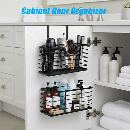 Nicunom Hair Dryer Holder, 3 in 1 Hair Tool Organizer Wall Mounted/Cabinet Door - Image 7