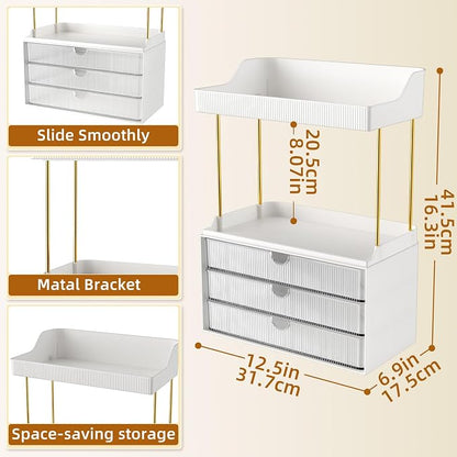 2 Sets Makeup Organizer – 5 Tier Bathroom Organizers and Storage, Versatile - Image 2