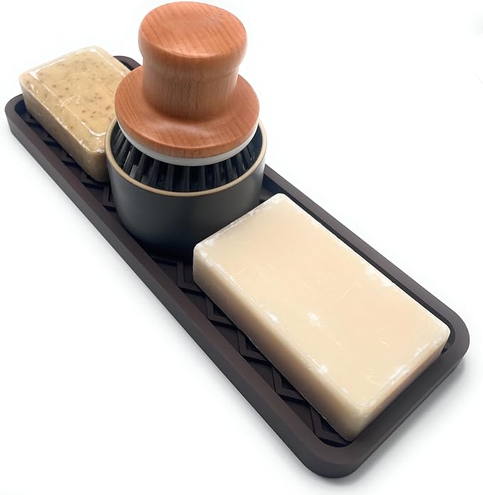 Happitasa Silicone Kitchen Sink Organizer Tray, Sponge Holder and Countertop - Image 2