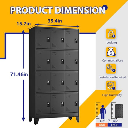 PAOFIN Metal Storage Lockers for Employees - Image 3