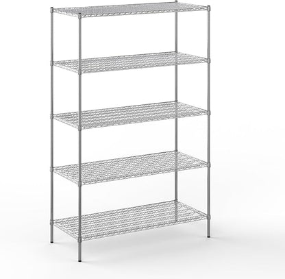 24" Deep x 54" Wide x 86" Height Wire Shelving Kit | 5-Tier | NSF Commercial by Regal+Altair