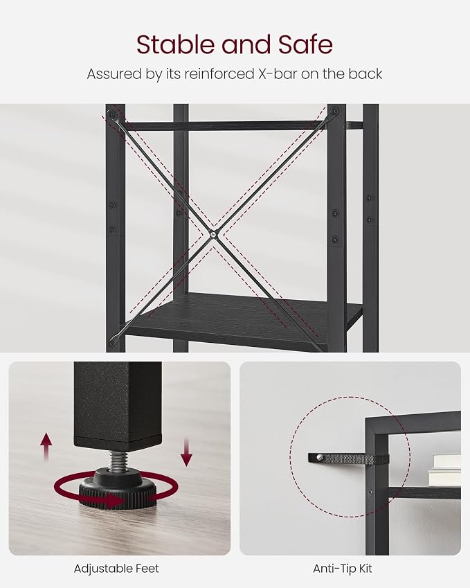 VASAGLE 6-Tier Bookshelf, Bookcase - Image 6