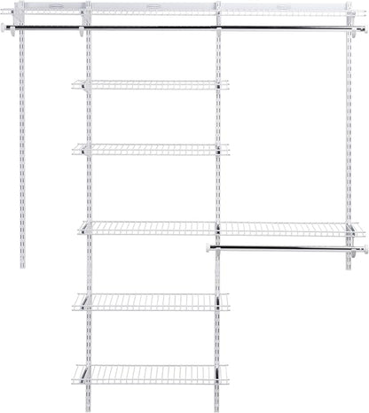 Rubbermaid Configurations Deluxe Custom Closet Kit 3-6 Ft. Adjustable Metal by Rubbermaid