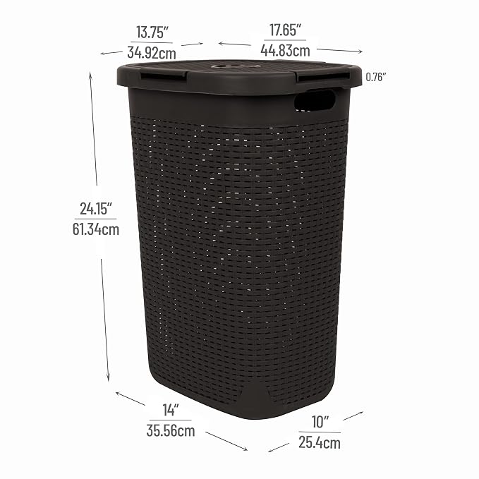 Mind Reader Slim Laundry Hamper - Image 3