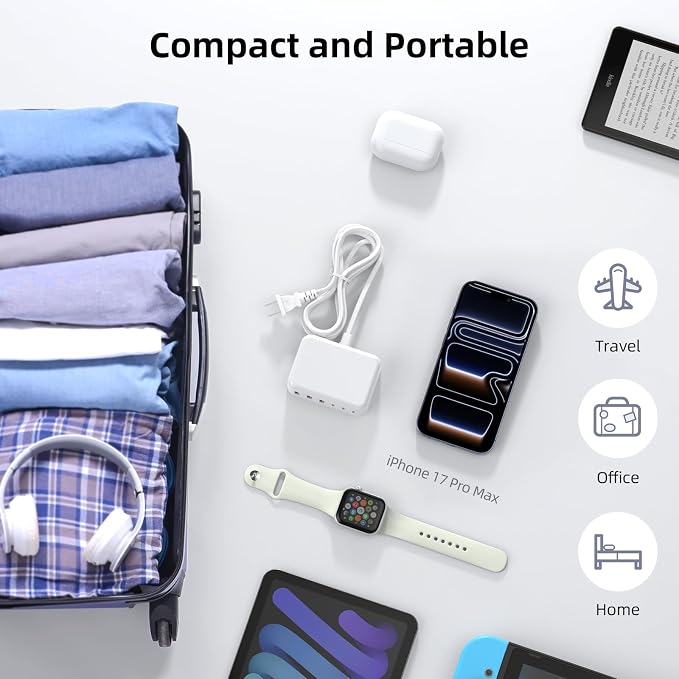 6 in 1 USB Charger, 50% Smaller Charging Station - Image 5