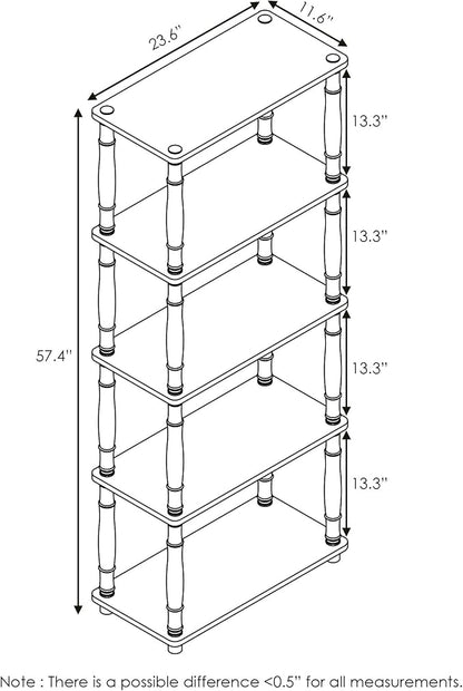 Furinno Turn-N-Tube 5-Tier Multipurpose Shelf / Display Rack / Storage Shelf / - Image 3