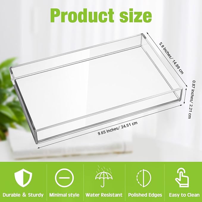 Maitys 6 Pcs Acrylic Vanity Tray Bathroom Tray - Image 2
