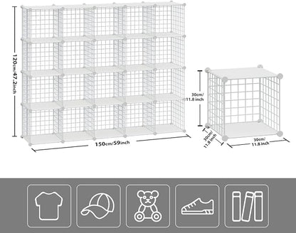 HUBSON Wire Cube Storage Organizer, Book/Toy/Craft/Potted Plants and petCloset - Image 3