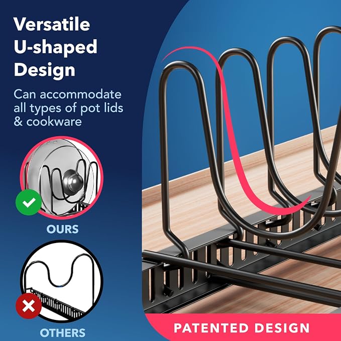 Better Things Home 12+ Expandable Pan and Pot Lid Organizer Rack - Image 4