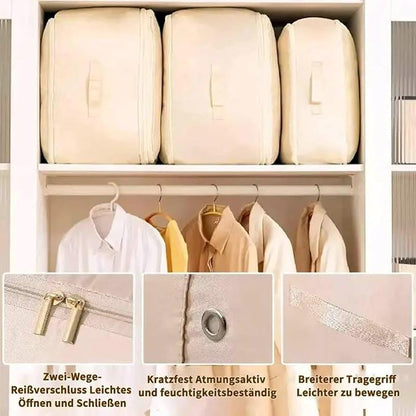 Ultra Space Saving Self Compression Organizer, 4 Pack Comforter Storage Bags - Image 9