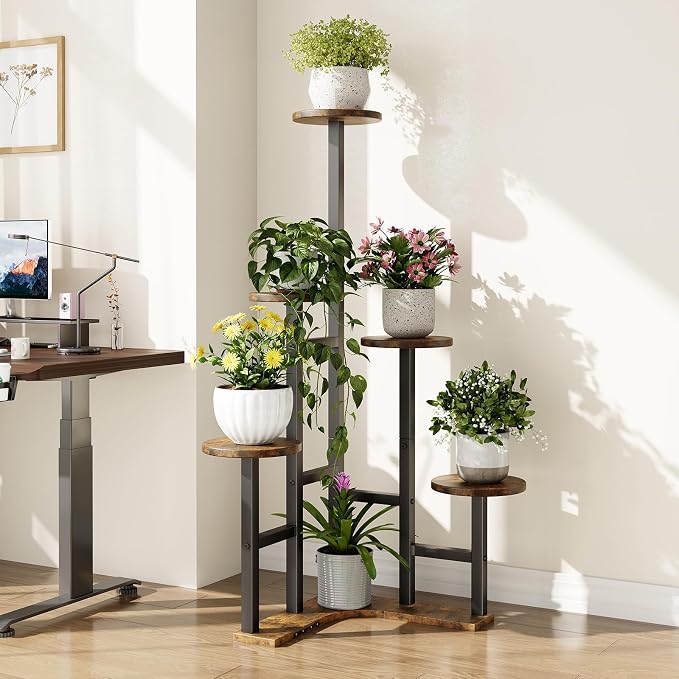 Yzosvki Corner Plant Stand Indoor, 6 Tiered Corner Plant Shelf Flower Stand - Image 6