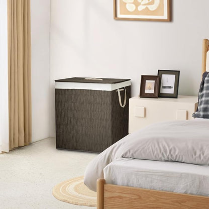 Laundry Hamper with Lid, 39.6 Gallon Large Laundry Basket 2 Removable Liner Bags - Image 6
