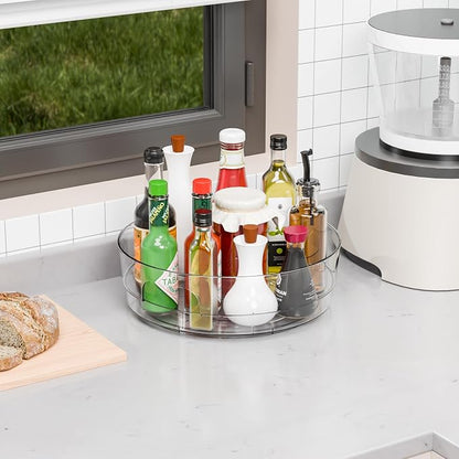 Yieach 12" W Clear Acrylic Lazy Susan Turntable - Image 9