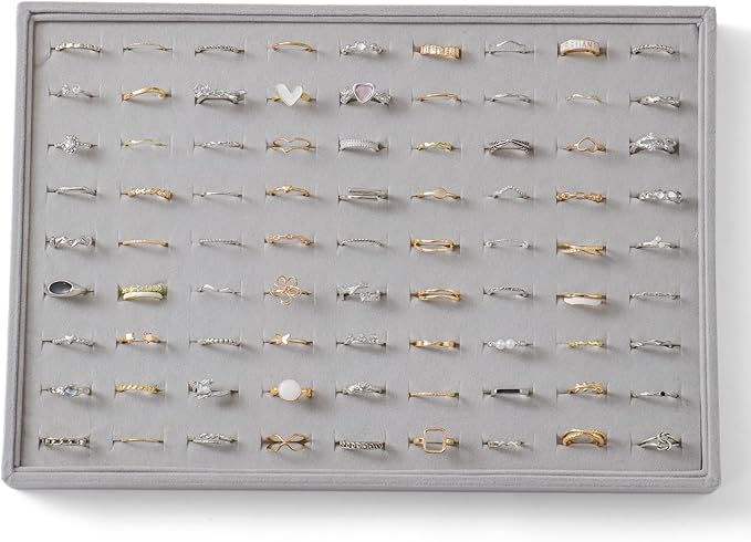 Large Jewelry Organizer for Drawer Insert Velvet Stackable Jewelry Trays for by Unknown