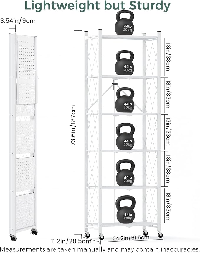 DEANIC 6-Shelf Folding Bookcase - Image 2